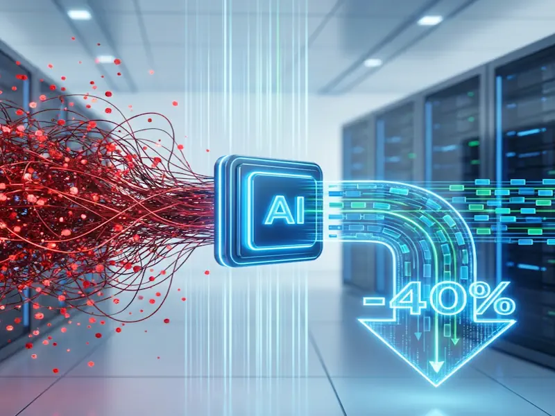 Reducción del 40% de incidencias con inteligencia artificial on premise España - UE, chip IA transformando caos de cables en flujo de datos ordenado para ciberseguridad activa y monitorización empresarial