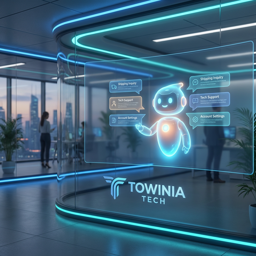 Escudo digital luminoso protegiendo una red local de infraestructuras externas, representando la soberanía tecnológica y la independencia de Towin-IA frente a nubes extranjeras.