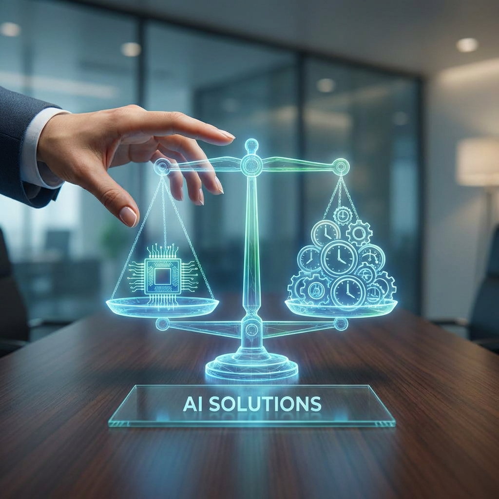 Sala de servidores de vanguardia con conexiones de fibra óptica azul y patrones de redes neuronales, simbolizando la potencia técnica y la baja latencia de la IA On-Premise.