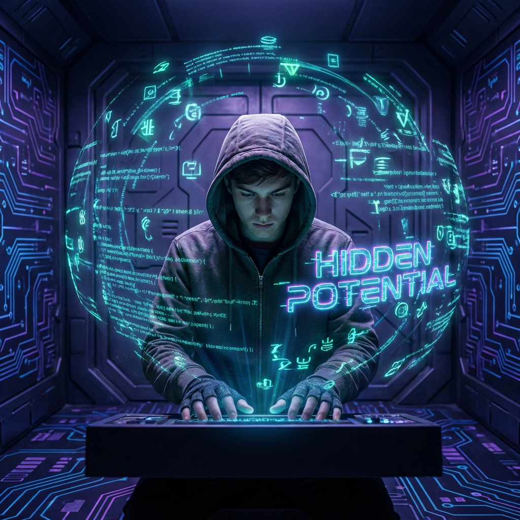 Escudo hexagonal cristalino protegiendo flujos de datos binarios y conexiones de IA, representando el aislamiento del dato y la privacidad total en el ecosistema Towin-IA.