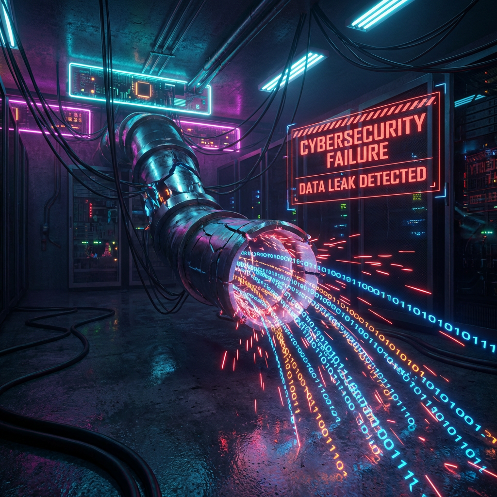 Sala de servidores de vanguardia con conexiones de fibra óptica azul y patrones de redes neuronales, simbolizando la potencia técnica y la baja latencia de la IA On-Premise.