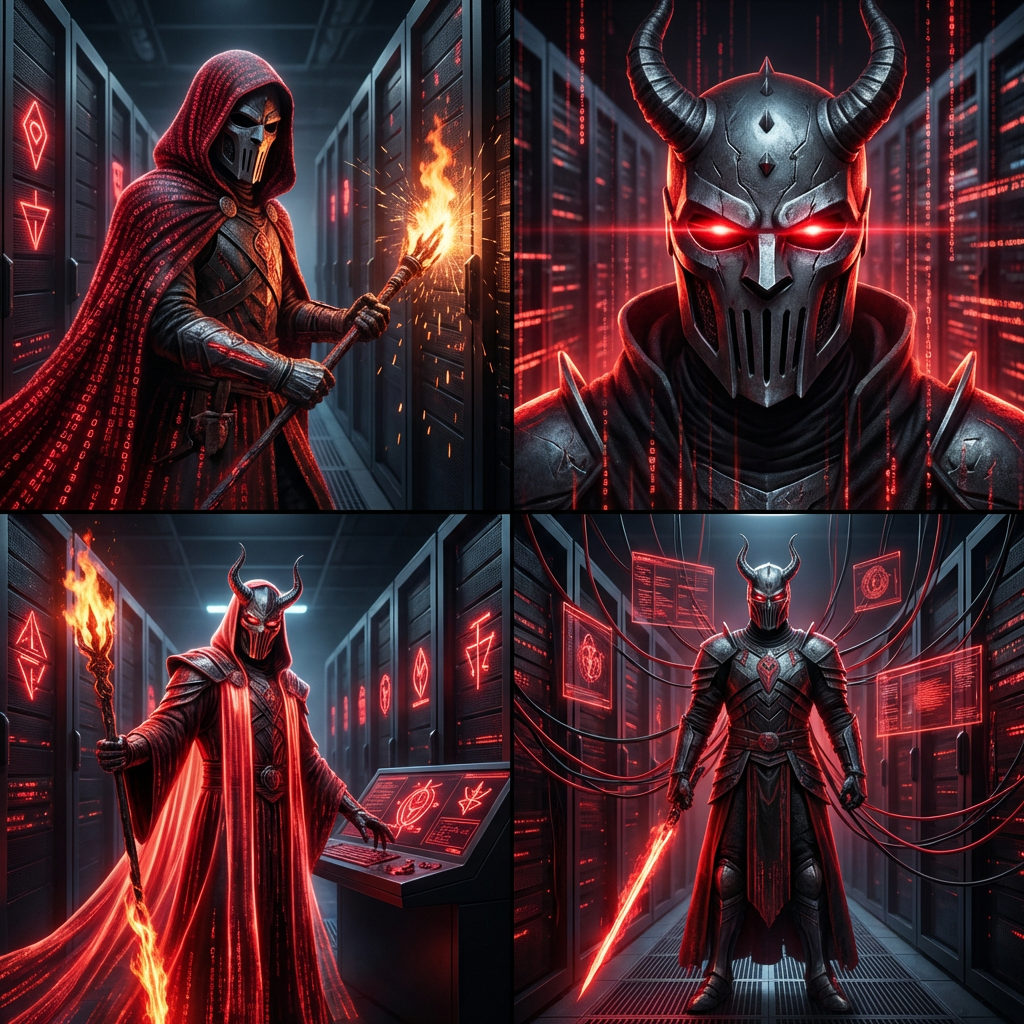 Sala de servidores de vanguardia con conexiones de fibra óptica azul y patrones de redes neuronales, simbolizando la potencia técnica y la baja latencia de la IA On-Premise.