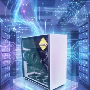 Servidor Towin Torre blanco cerrado, torre de inteligencia artificial on-premise para empresas con chasis profesional y ventilación optimizada