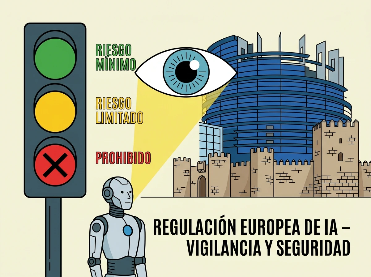 AI Act Reglamento UE 2024/1689 - Categorías de riesgo mínimo y limitado, supervisión humana, prohibición de scoring social - TOWINIA Zamora