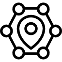Icono de mapa de red topológico